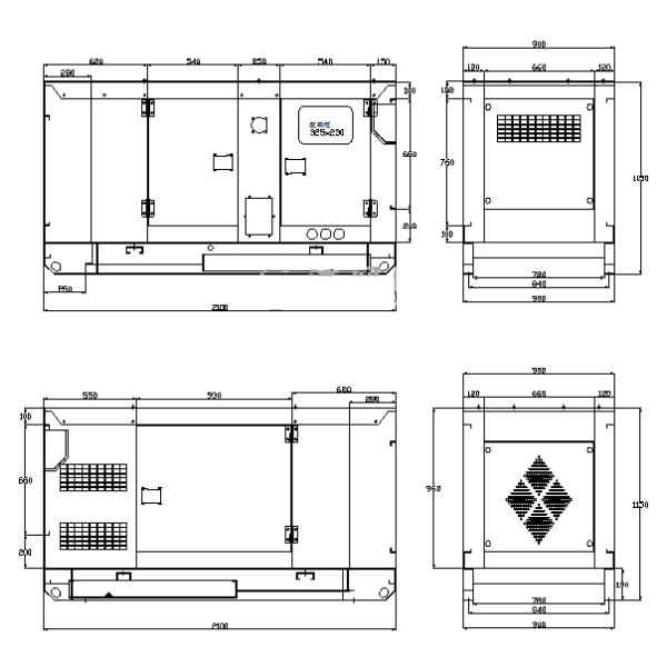 靜音箱發(fā)電機組平面結構圖.png