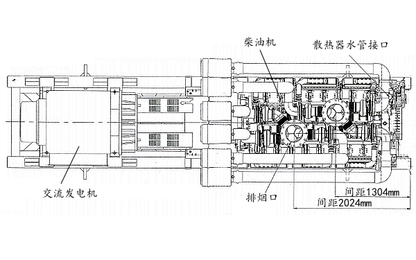 C3300D5型康明斯柴油發(fā)電機組平面結構圖.png