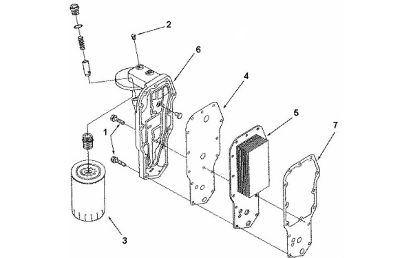 機油冷卻器-6BT5.9G2康明斯柴油發(fā)電機組零件圖.png