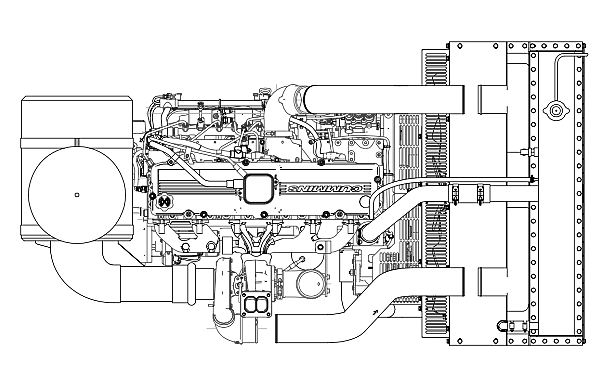 QSL8.9-G33東風(fēng)康明斯發(fā)動(dòng)機外形尺寸俯視圖.png