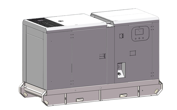 小型靜音型柴油發(fā)電機組總裝軸測圖.png