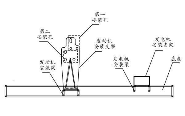 靜音箱發(fā)電機組底架結構圖.png