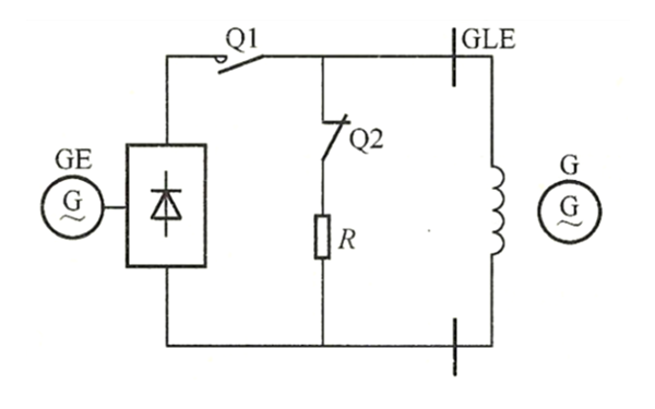 線(xiàn)性放電電阻滅磁示意圖-同步發(fā)電機.png