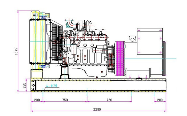 6BTAA5.9G2型敞開(kāi)式柴油發(fā)電機組側視外形圖.png