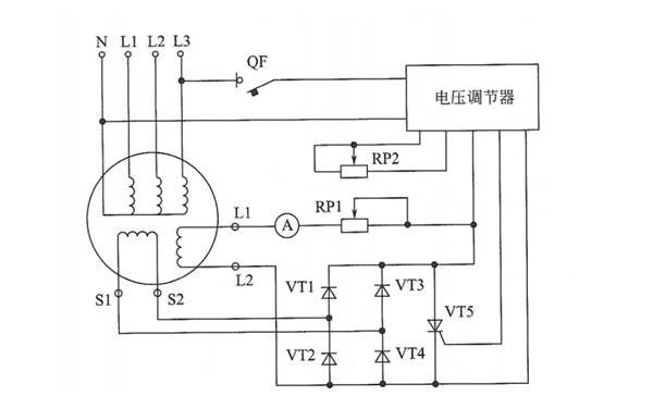 發(fā)電機的勵磁系統電氣原理圖.png