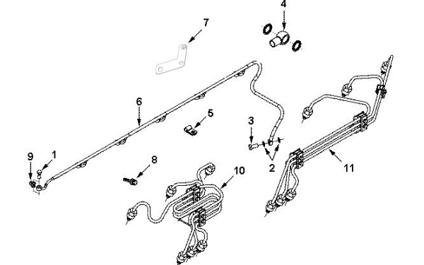 燃油管路-6BT5.9G2康明斯柴油發(fā)電機組零件圖.png