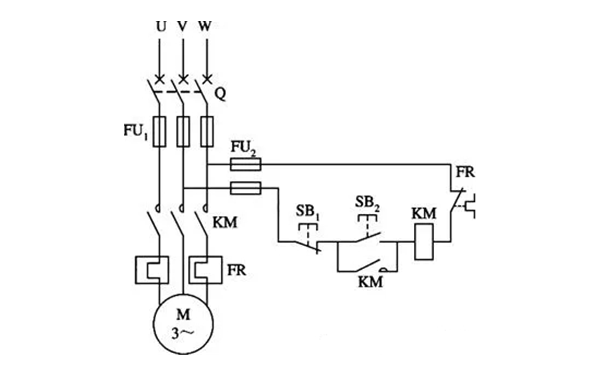 直接啟動(dòng)空載異步電動(dòng)機的能力電路圖-柴油發(fā)電機組.png