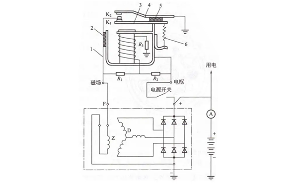 硅整流發(fā)電機調節器線(xiàn)圖-康明斯柴油發(fā)電機組.png