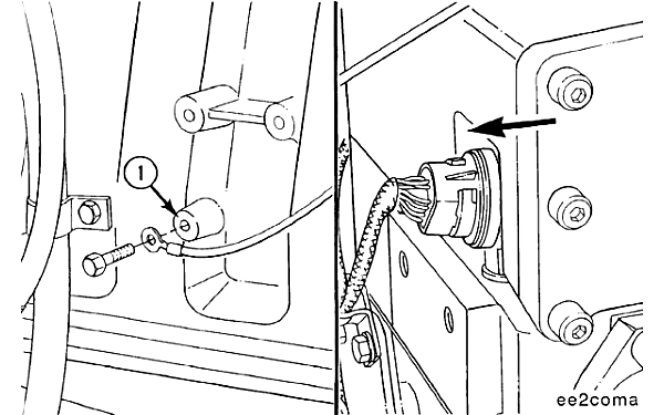 斷開(kāi)柴油機電子執行器線(xiàn)束的接地導線(xiàn)接頭.png