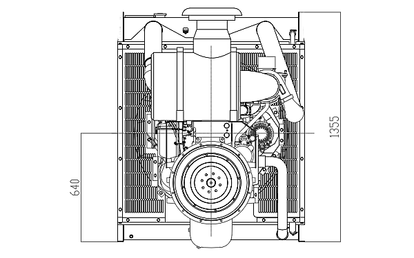 QSL8.9-G33東風(fēng)康明斯發(fā)動(dòng)機外形尺寸后視圖.png
