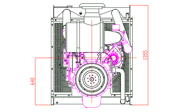 QSL8.9-G33東風(fēng)康明斯發(fā)動(dòng)機外形尺寸后視圖.png