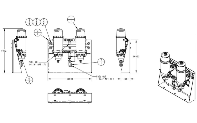 外置一級燃油濾清器安裝圖-柴油發(fā)電機組.png