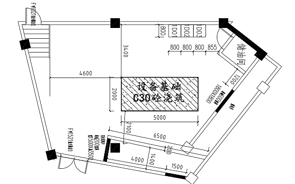 柴油發(fā)電機房基礎建設圖（1000KW）.png