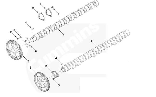 凸輪軸零件圖1-康明斯柴油發(fā)電機組.png