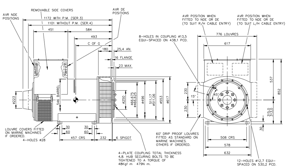 HCI444D斯坦福發(fā)電機外形圖紙.png