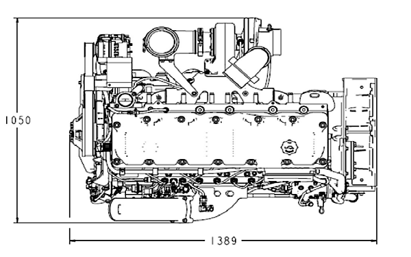 6ZTAA13-G2東風(fēng)康明斯發(fā)動(dòng)機外形尺寸平面圖.png