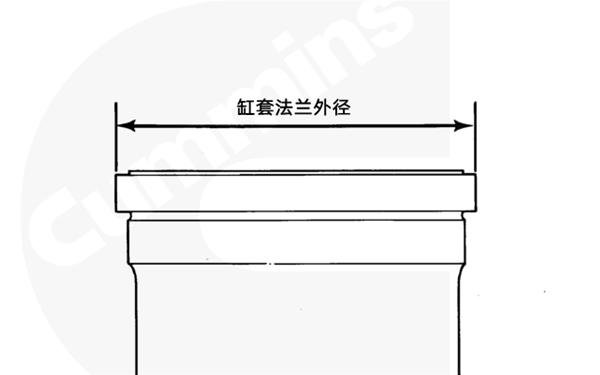 測量缸套法蘭外徑-康明斯柴油發(fā)電機組.png