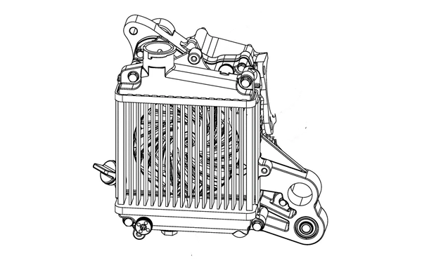 水箱散熱器主視圖-康明斯柴油發(fā)電機組.png