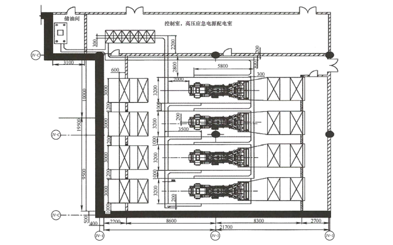 機場(chǎng)航站樓備用發(fā)電機房平面布置圖.png