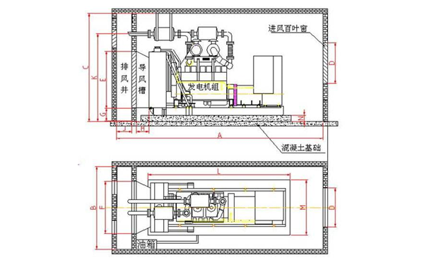 柴發(fā)機房橫向布置圖-柴油發(fā)電機組.png