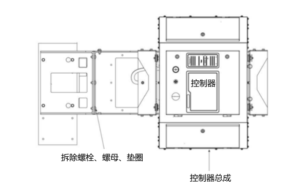 康明斯發(fā)電機組控制箱底座拆除.png