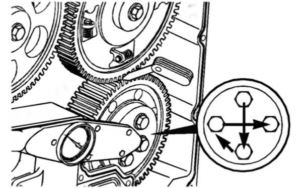 可調整惰齒輪旋轉每根螺釘60°角-柴油發(fā)電機組.png