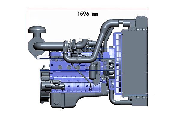 QSB5.9-G31東風(fēng)康明斯發(fā)動(dòng)機外形側視三維圖.png