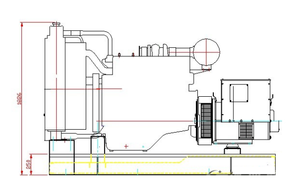 150KW柴油發(fā)電機組側視圖.png