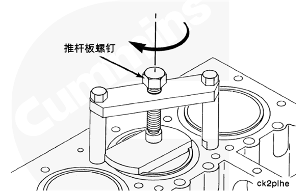 柴油發(fā)電機缸套突出量測量步驟-擰緊壓緊螺釘.png