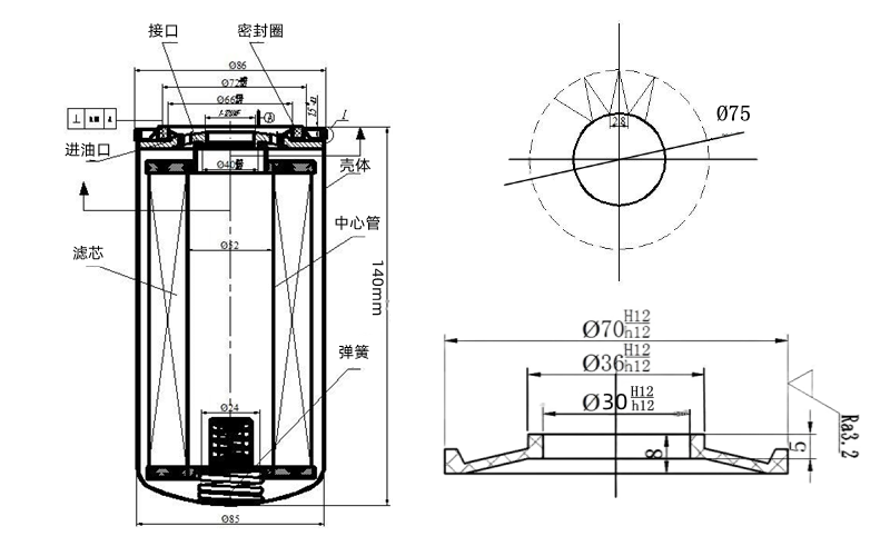 機油濾清器設計圖紙-康明斯柴油發(fā)電機組.png