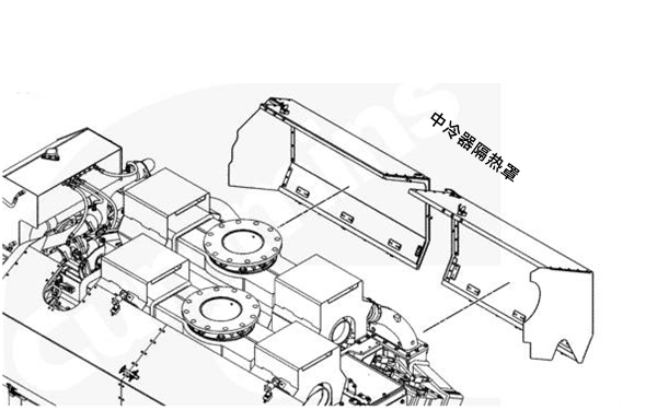 中冷器隔熱罩-QSK60康明斯柴油發(fā)電機.png