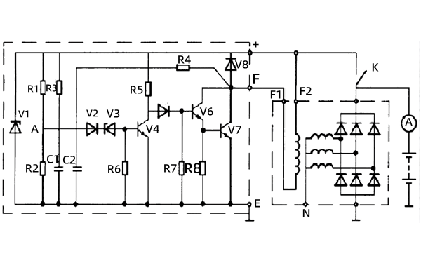 充電機電子式調節器電路圖-柴油發(fā)電機組.png